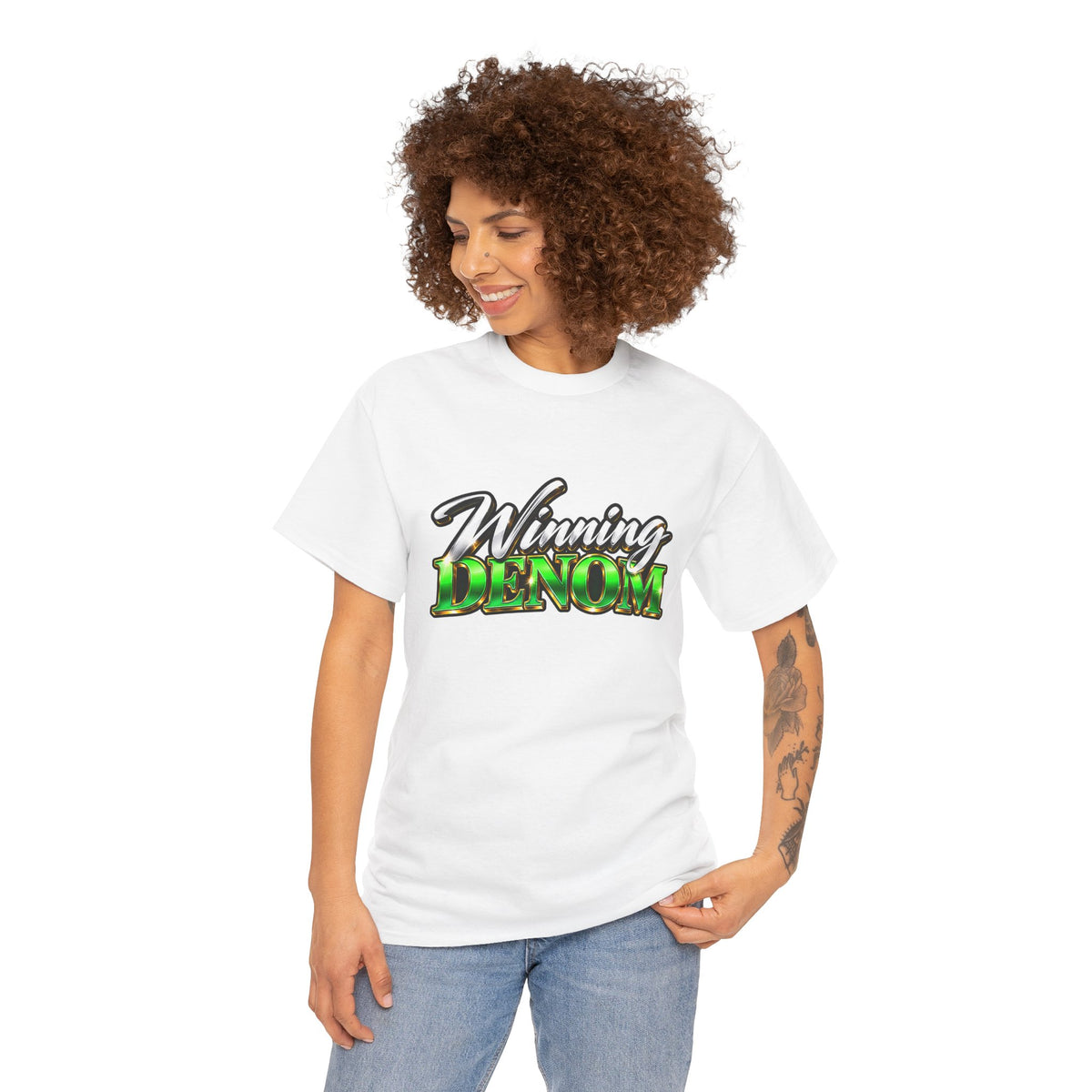 Winning Denom T-Shirt — Casual Script Graphic Tee