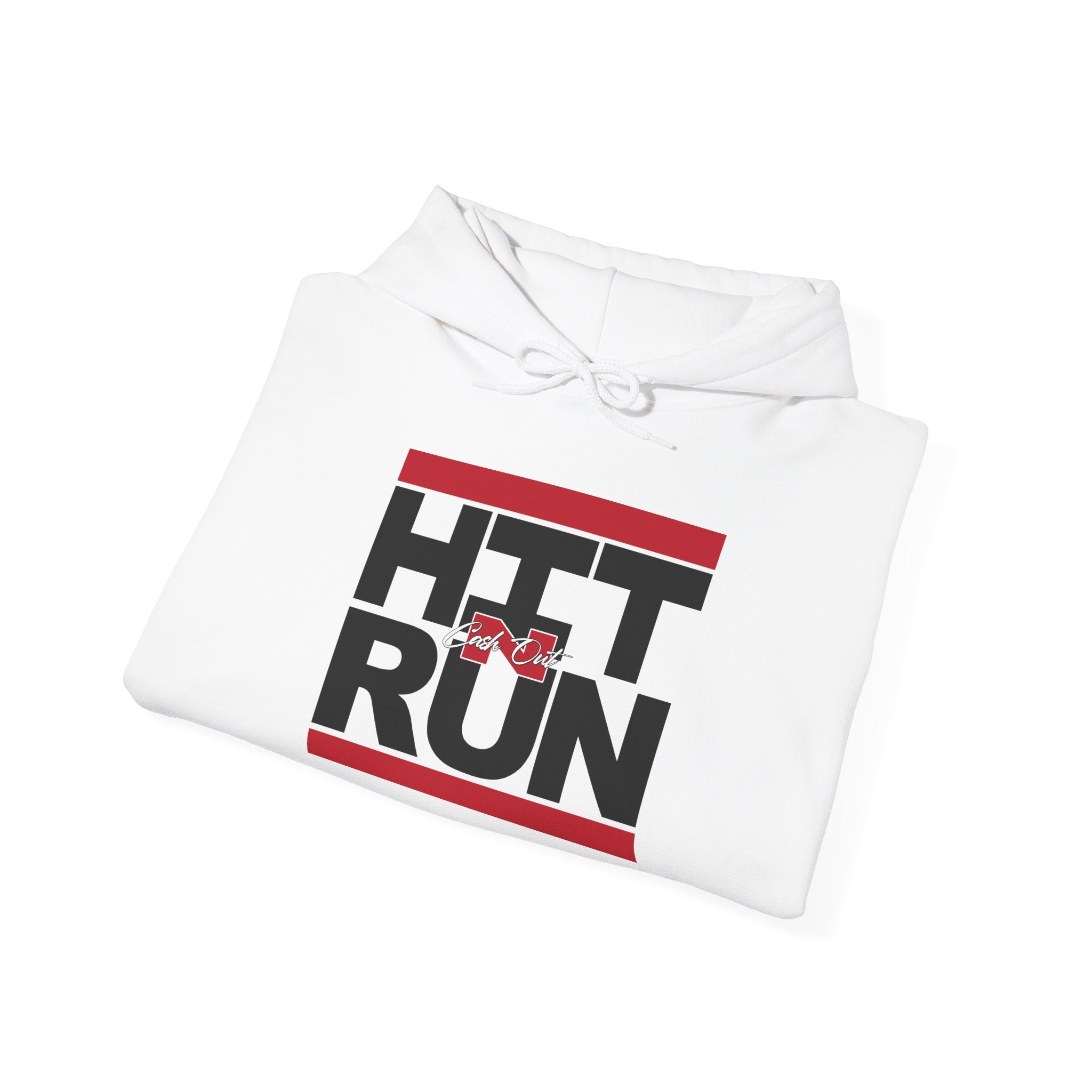 HIT CASH OUT N' RUN WHITE Hoodie - Unisex Heavy Blend