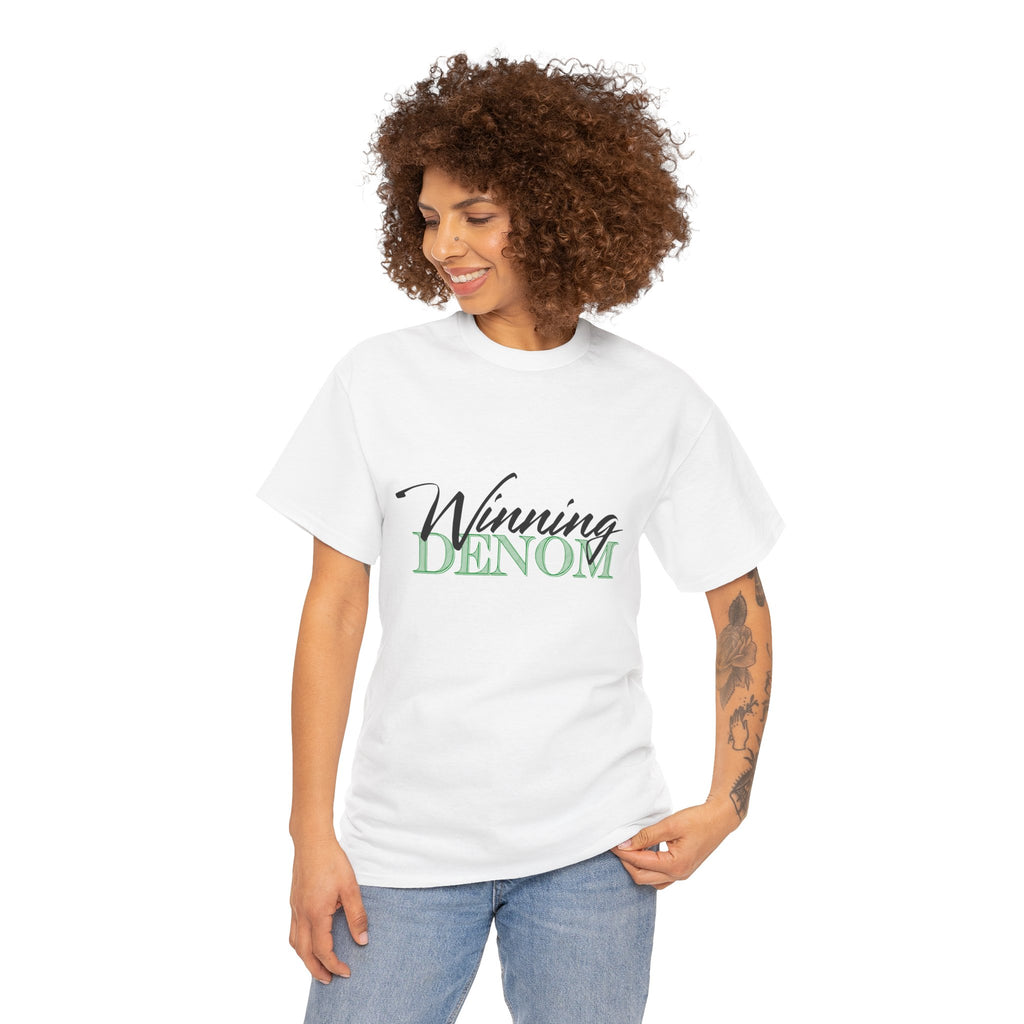 Winning Denom T-Shirt — Casual Script Graphic Tee