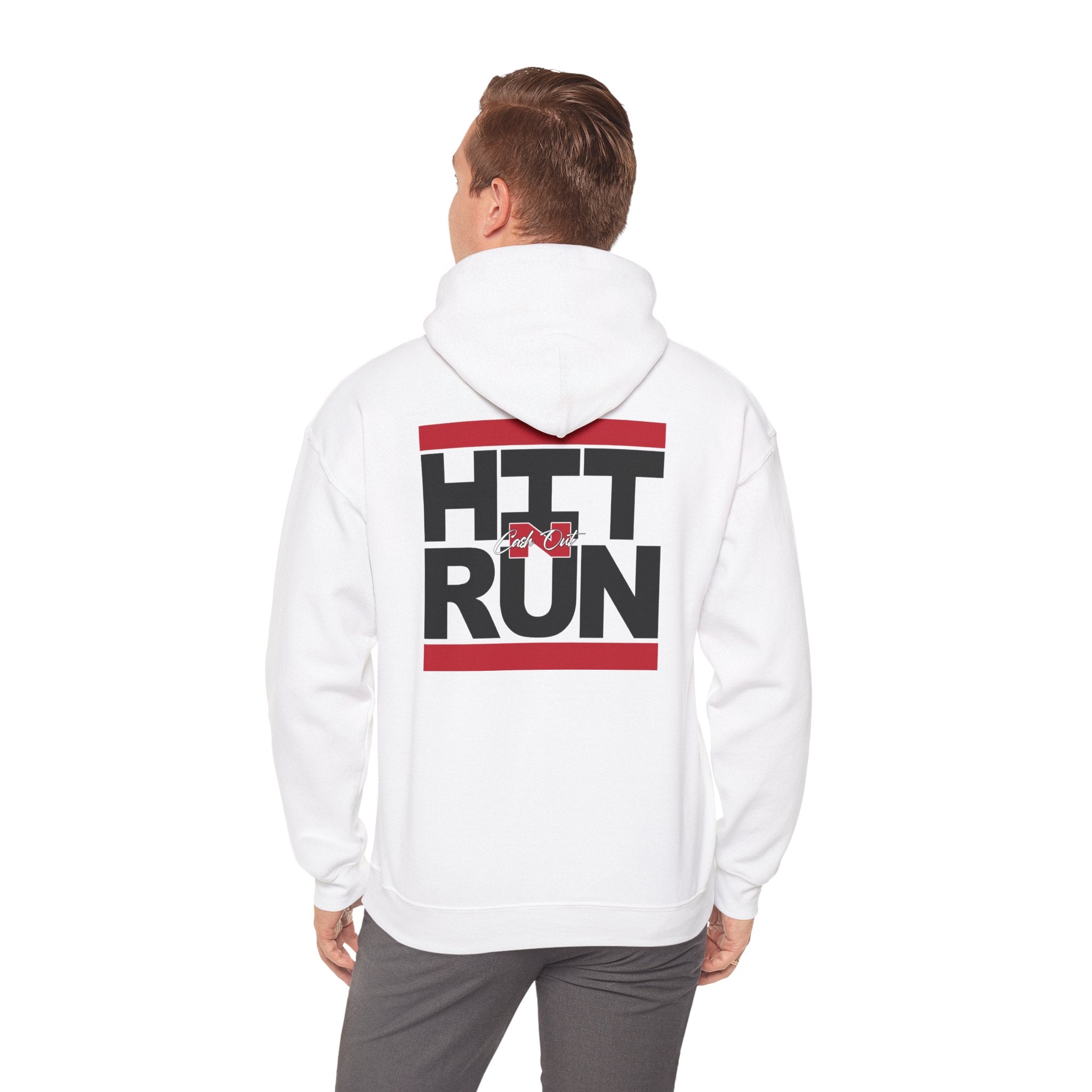 HIT CASH OUT N' RUN WHITE Hoodie - Unisex Heavy Blend