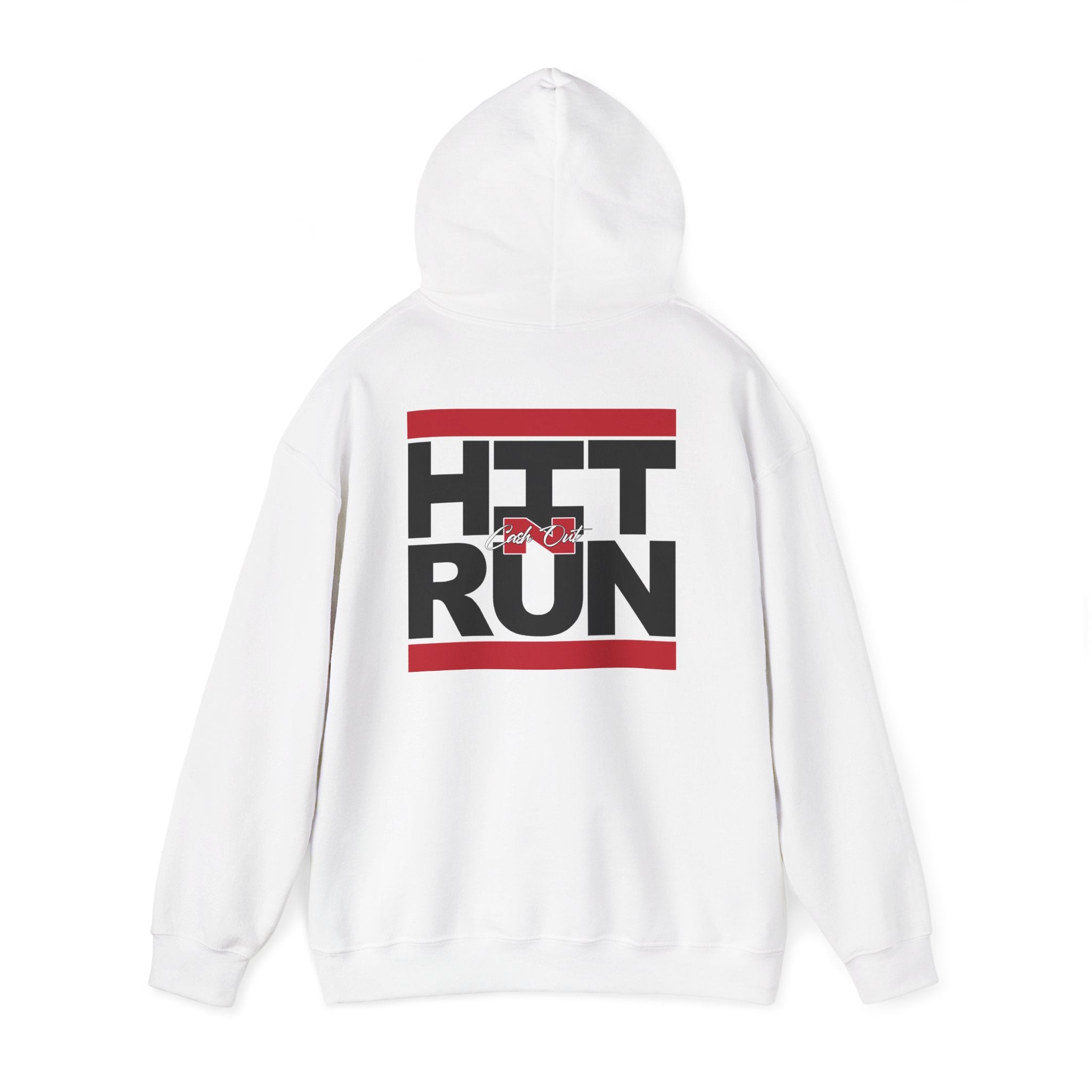 HIT CASH OUT N' RUN WHITE Hoodie - Unisex Heavy Blend